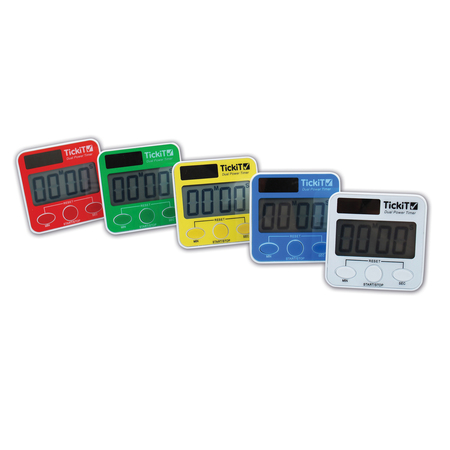 LEARNING ADVANTAGE TickiT® Dual Power Timer, Set of 5 9500